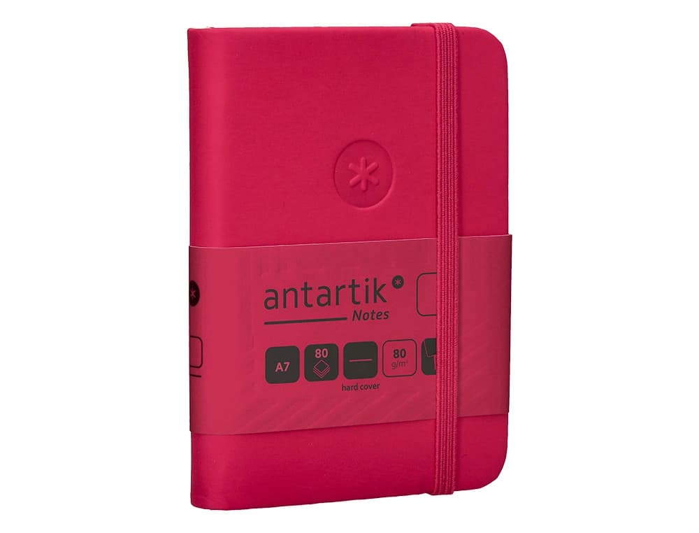 Cuaderno con gomilla antartik notes tapa dura a7 hojas lisas 80 hojas 80 gr fsc
