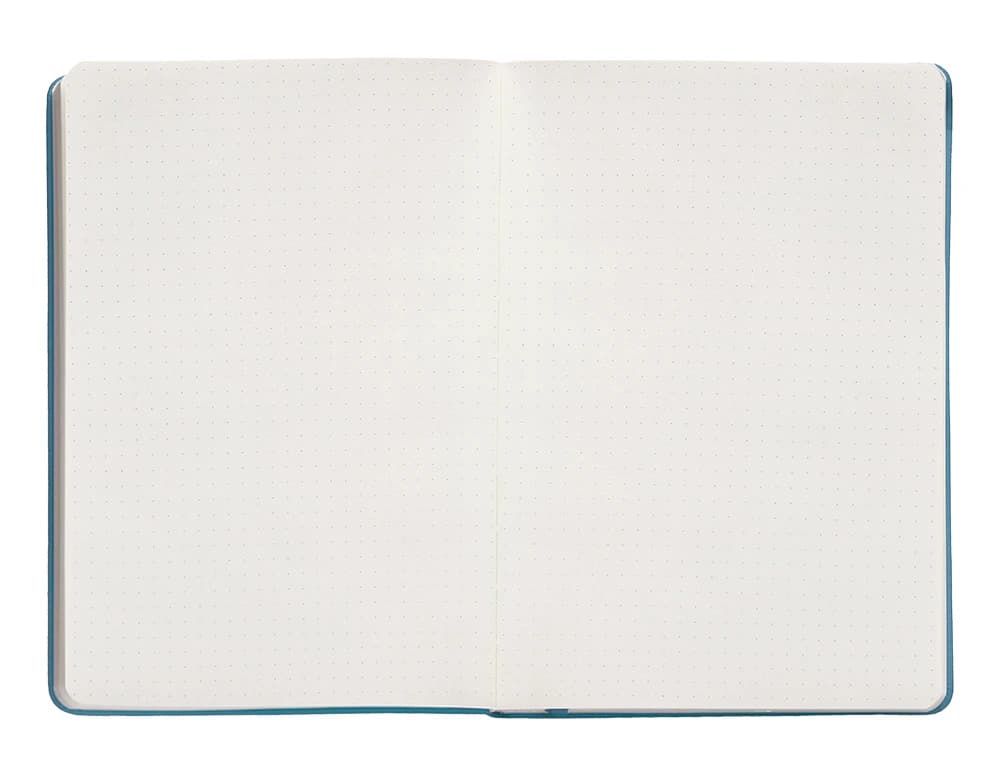 Cuaderno con gomilla antartik notes tapa dura hojas puntos azul claro 100 hojas 80 gr fsc