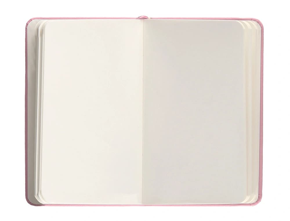 Cuaderno con gomilla Antartik Notes de tapa dura, liso, 100 hojas – Rosa pastel