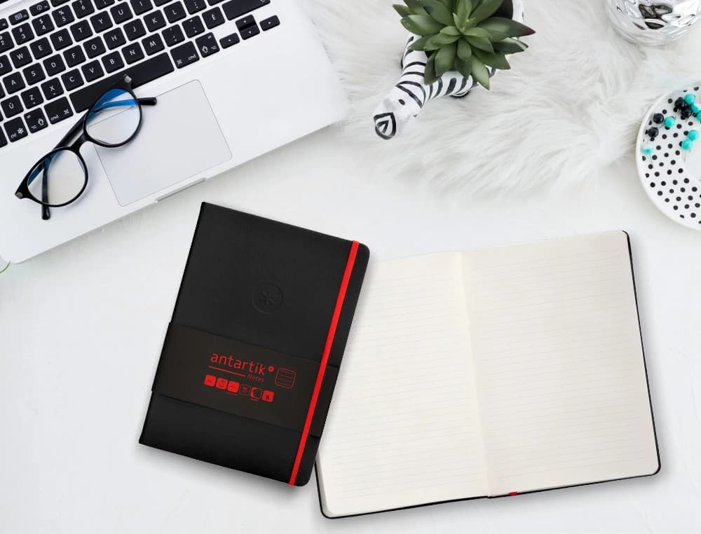 Cuaderno con gomilla antartik notes tapa dura hojas rayas 100 hojas 80 gr fsc