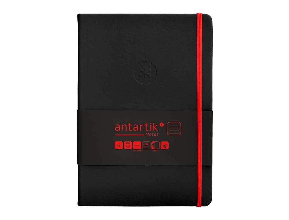 Cuaderno con gomilla antartik notes tapa dura hojas rayas 100 hojas 80 gr fsc
