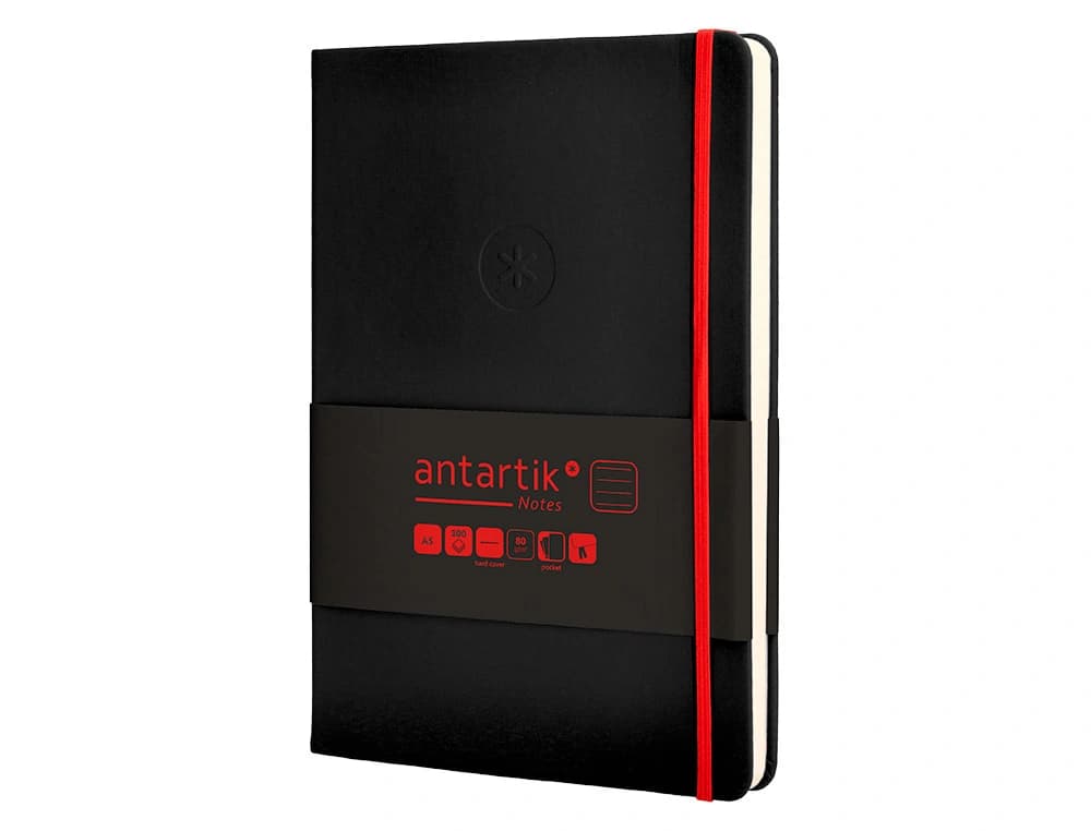 Cuaderno con gomilla antartik notes tapa dura hojas rayas 100 hojas 80 gr fsc
