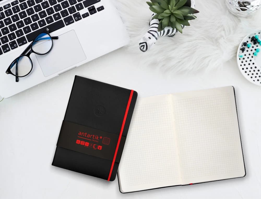 Cuaderno con gomilla antartik notes tapa dura hojas cuadricula 100 hojas 80 gr fsc