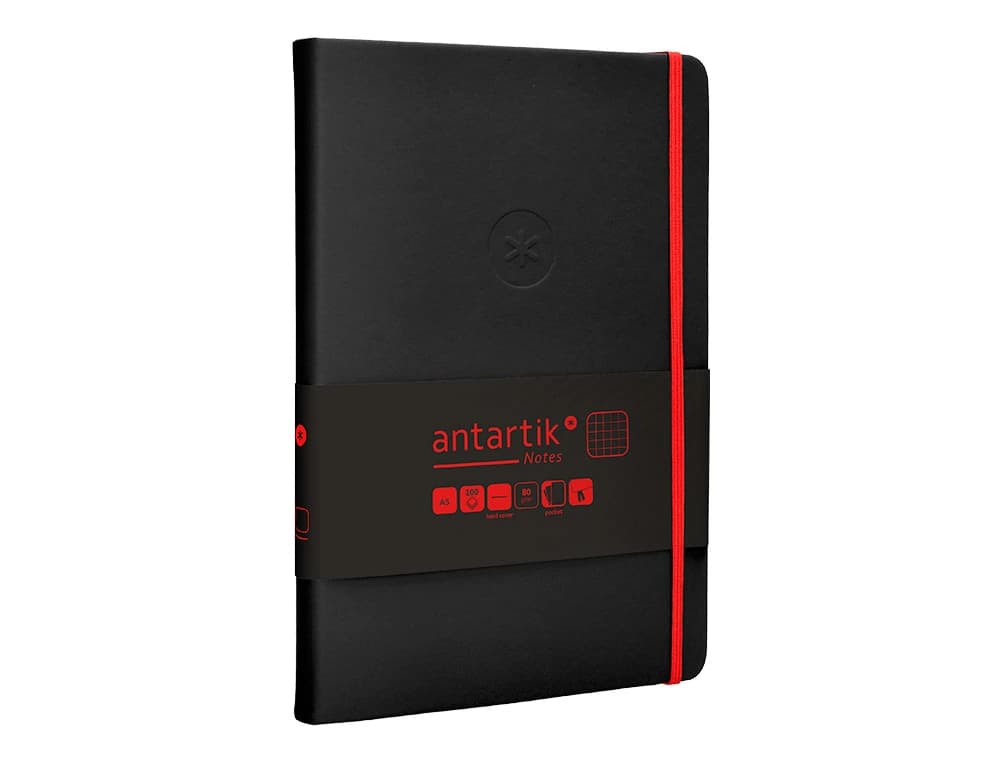 Cuaderno con gomilla antartik notes tapa dura hojas cuadricula 100 hojas 80 gr fsc