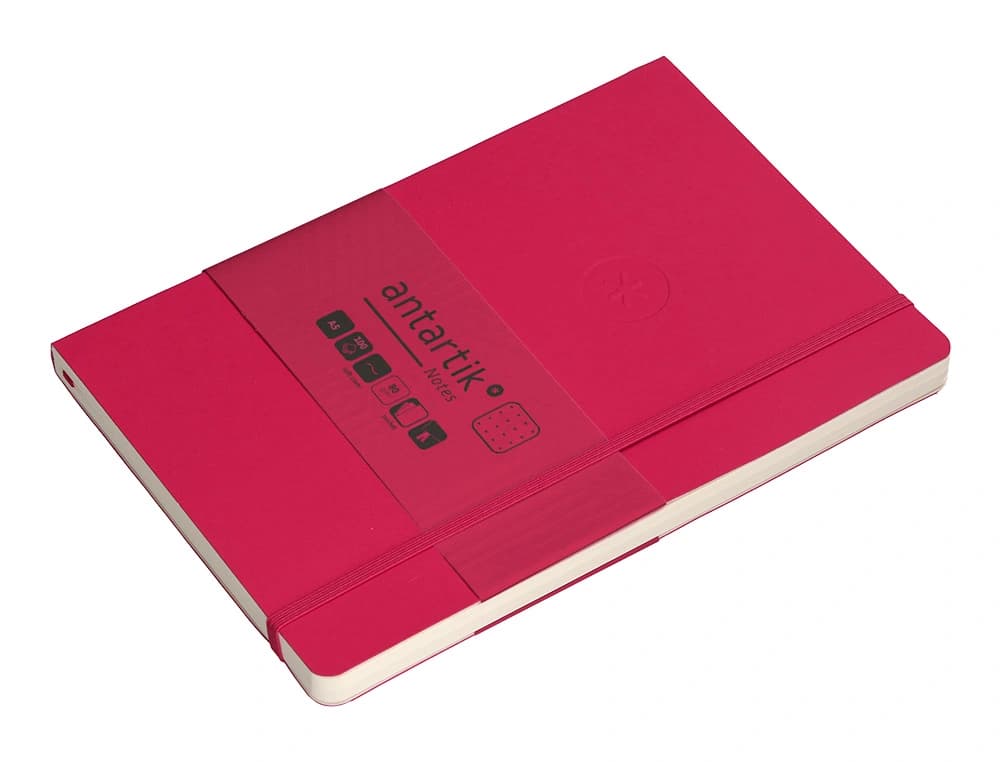 Cuaderno con gomilla antartik notes tapa blanda a5 hojas puntos 80 hojas 80 gr fsc