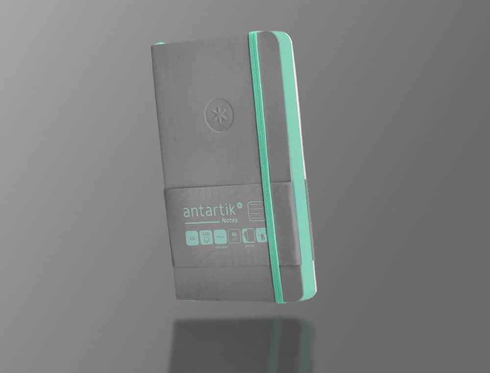 Cuaderno con gomilla antartik notes tapa blanda a6 rayas 100 hojas 80 gr fsc
