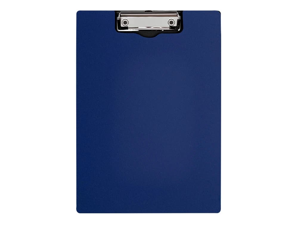 Carpeta Q-Connect A4 de plástico con miniclip superior y solapa, 2,1 mm de grosor – Azul