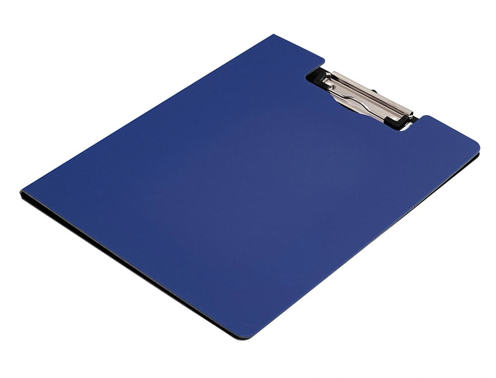 Carpeta Q-Connect A4 de plástico con miniclip superior y solapa, 2,1 mm de grosor – Azul