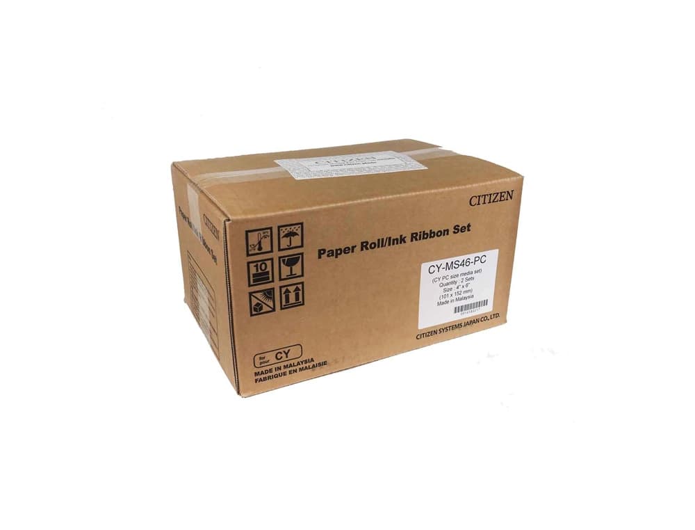 Citizen Papel sublimacion citizen 10x15 cm 1400 impresiones por rollo para impresora cy-02 caja de 2 unidades