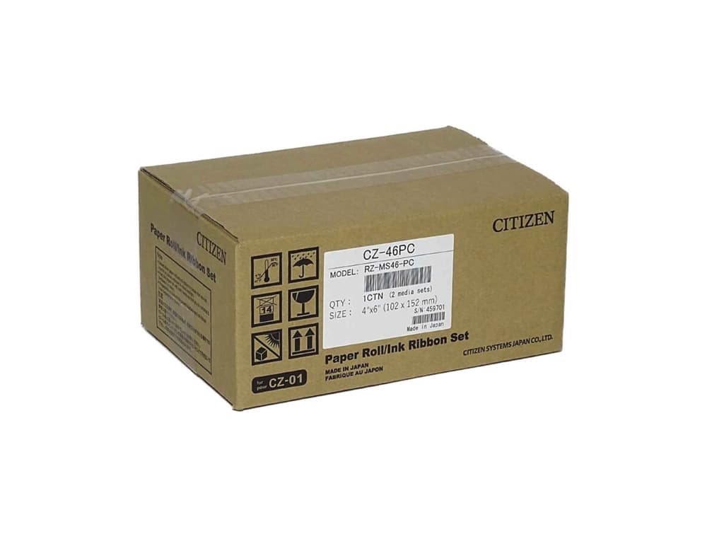 Citizen Papel sublimacion citizen 10x15 cm 300 impresiones por rollo para impresora cz-01