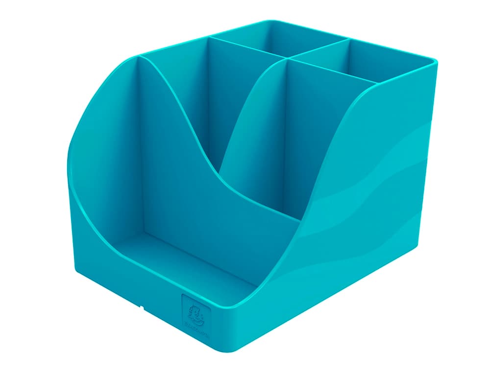 Clairefontaine Cubilete portalápices Exacompta skandi plástico reciclado color azul pacifico 155x119x109 mm