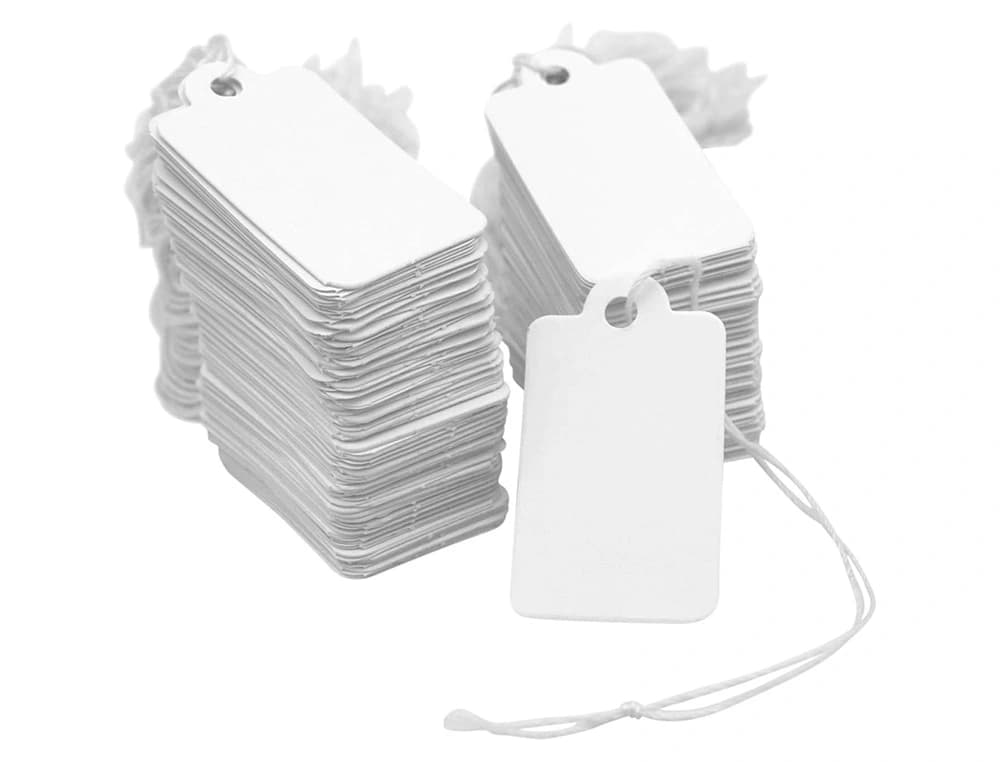 Etiquetas colgantes q-connect 36x53 mm caja de 500 unidades
