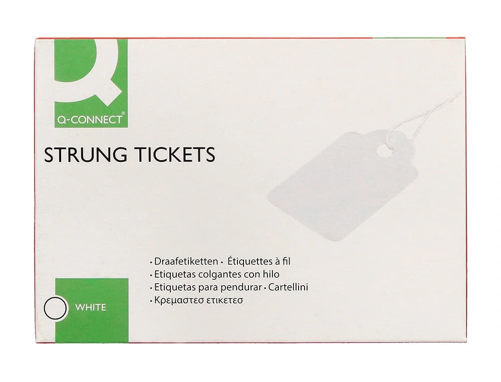 Etiquetas colgantes q-connect 45x65 mm caja de 400 unidades