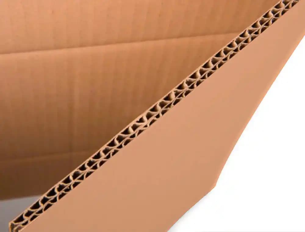 Caja para embalar q-connect ultra resistente regulable en altura carton canal doble 7 mmcolor kraft 350x325x280 mm