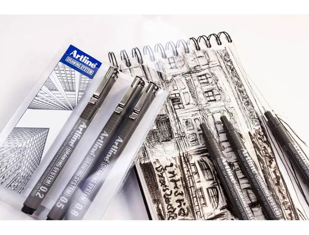 Rotulador artline calibrado micrometrico negro illustration pen ek-286iln punta poliacetal 0,6mm