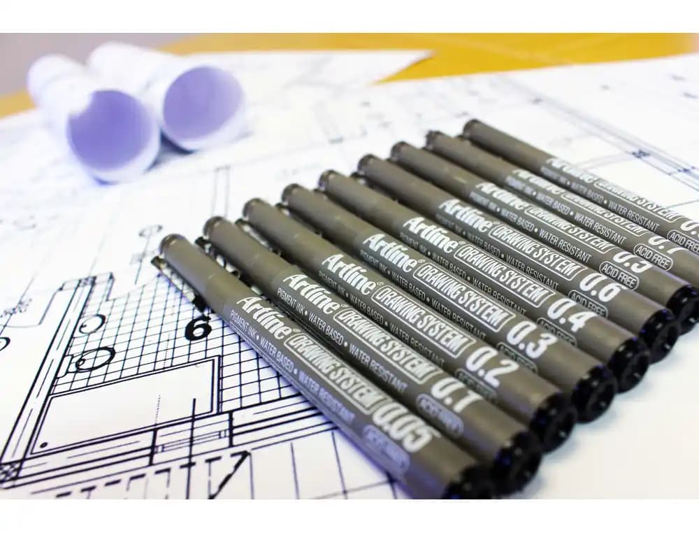 Rotulador artline calibrado micrometrico negro illustration pen ek-286iln punta poliacetal 0,6mm