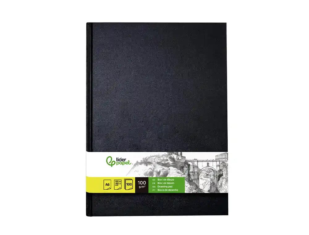 Bloc dibujo liderpapel esbozos encuadernado din a6 148x105 mm 100 hojas 100 gr/m2