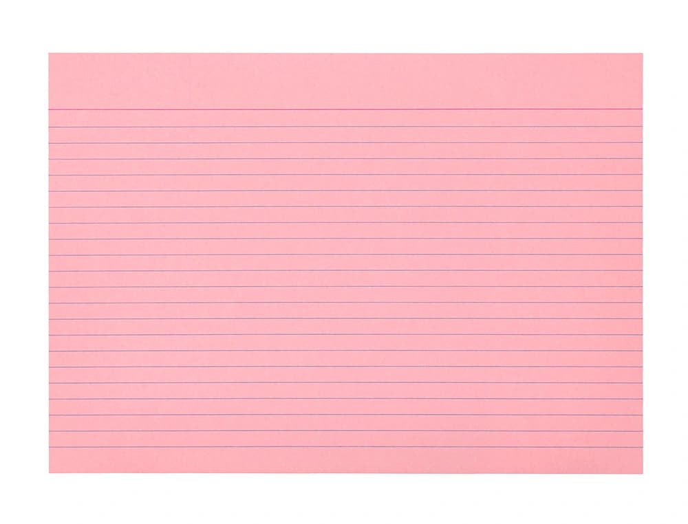 Tarjeta liderpapel para estudiar rayada cartulina de colores 170gr 100x150mm paquete de 200 unidades