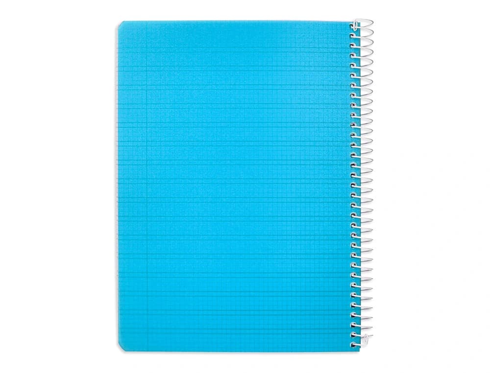 Cuaderno espiral liderpapel a5 pautaguia tapa plastico 80h 90gr cuadro pautado 3 mm con margen
