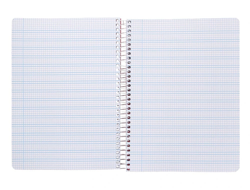 Cuaderno espiral liderpapel a5 pautaguia tapa plastico 80h 90gr cuadro pautado 3 mm con margen