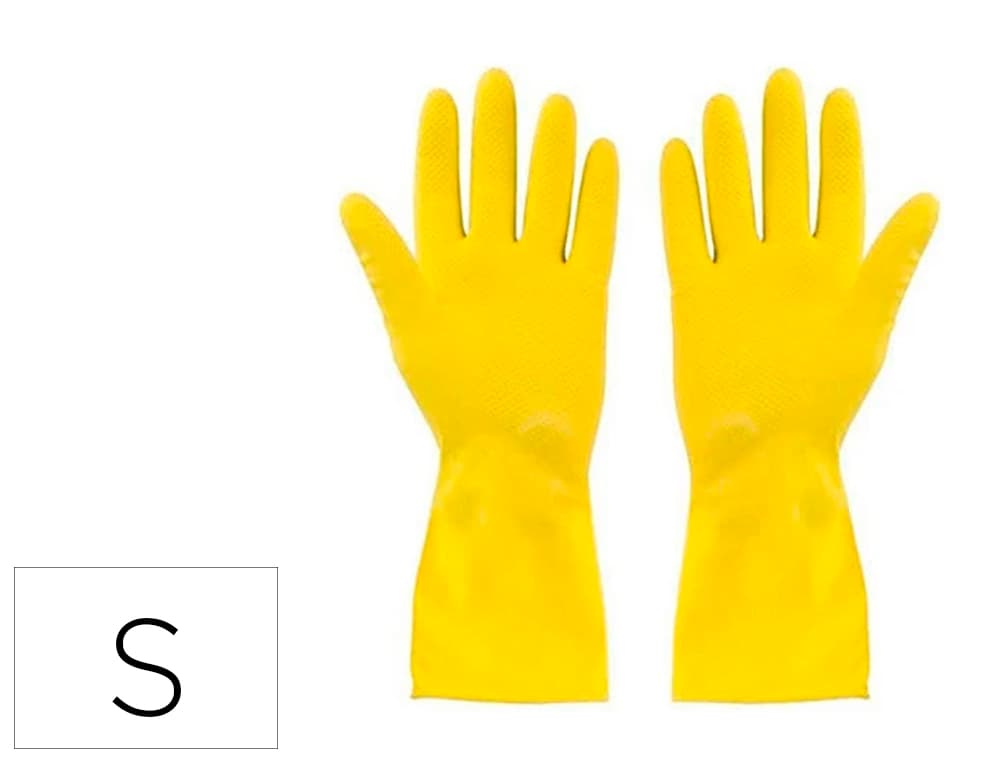 Blanca Guantes de látex satinados con relieve anti deslizante sin polvo par talla pequeña