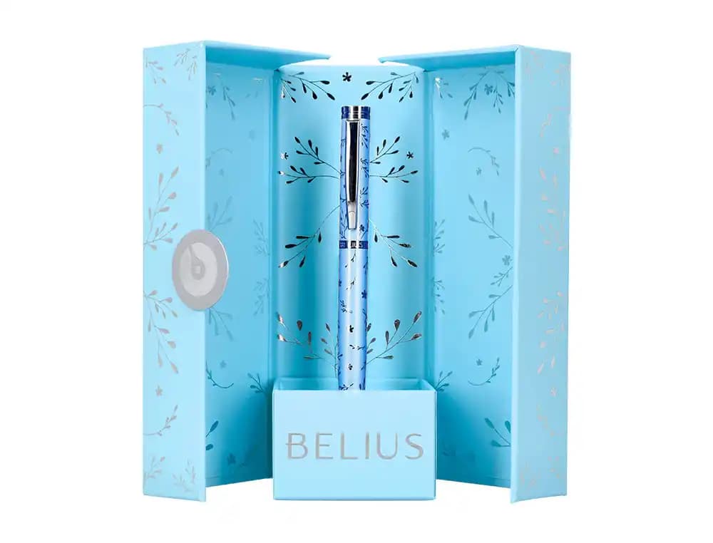 Pluma belius bella aluminio diseño relieve caja de diseño