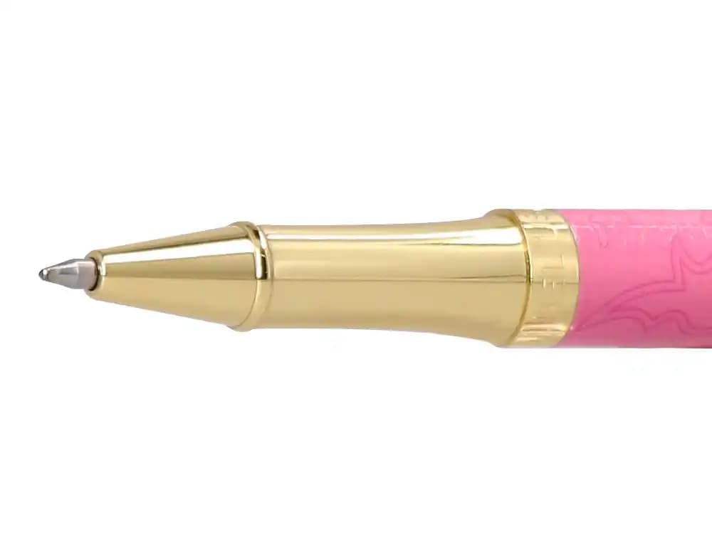 Roller Belius Wild West de aluminio, tinta negra, 0,7 mm, en caja de diseño – Rosa dorado