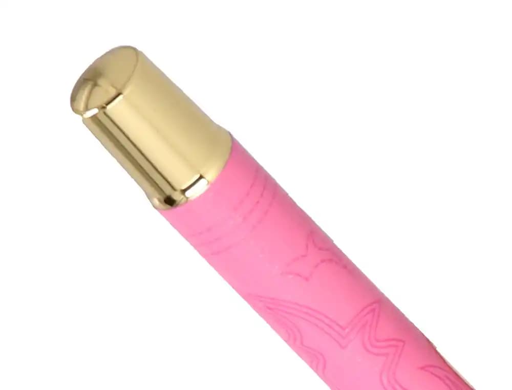 Roller Belius Wild West de aluminio, tinta negra, 0,7 mm, en caja de diseño – Rosa dorado