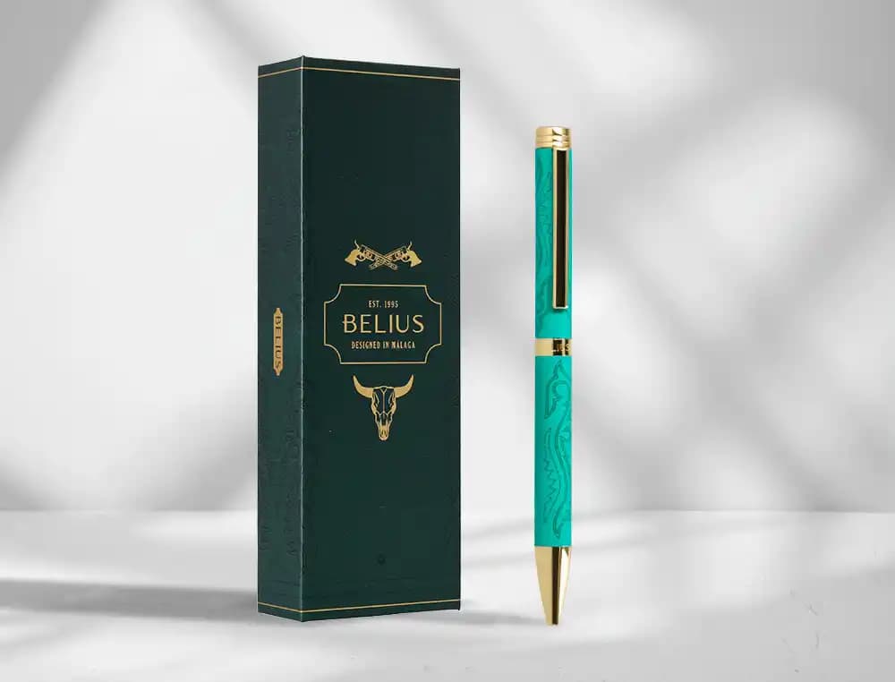 Boligrafo belius wild west aluminio tinta caja de diseño