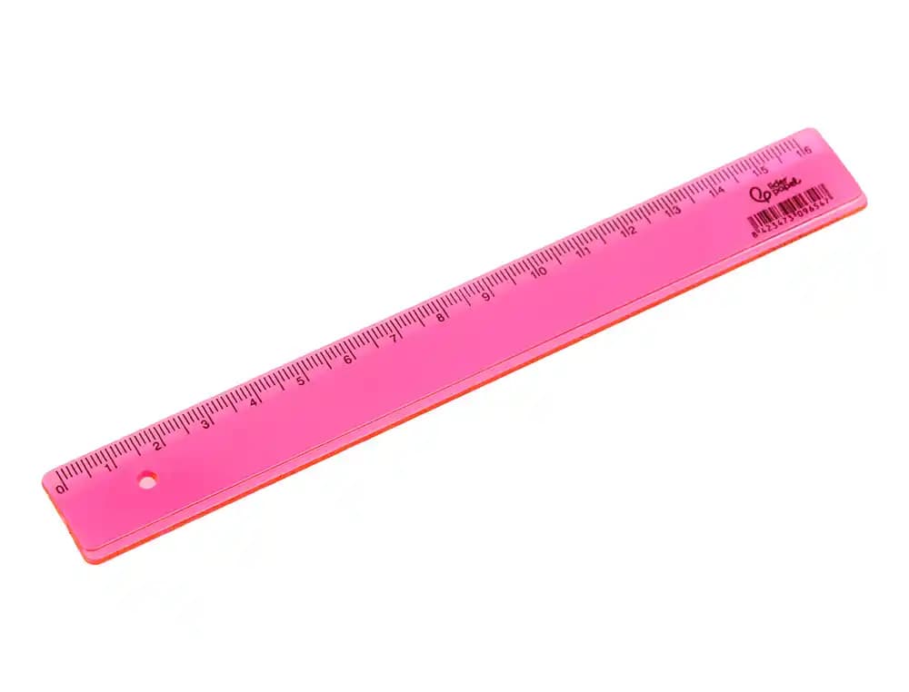 Regla liderpapel plastico 16 cm cubilete con 100 unidades colores surtidos