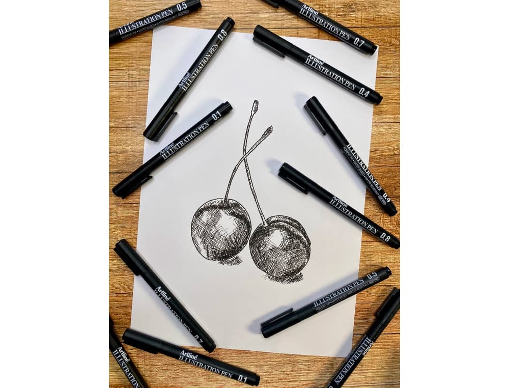 Rotulador artline calibrado micrometrico negro illustration pen billetera ek-280w3iln resistente al