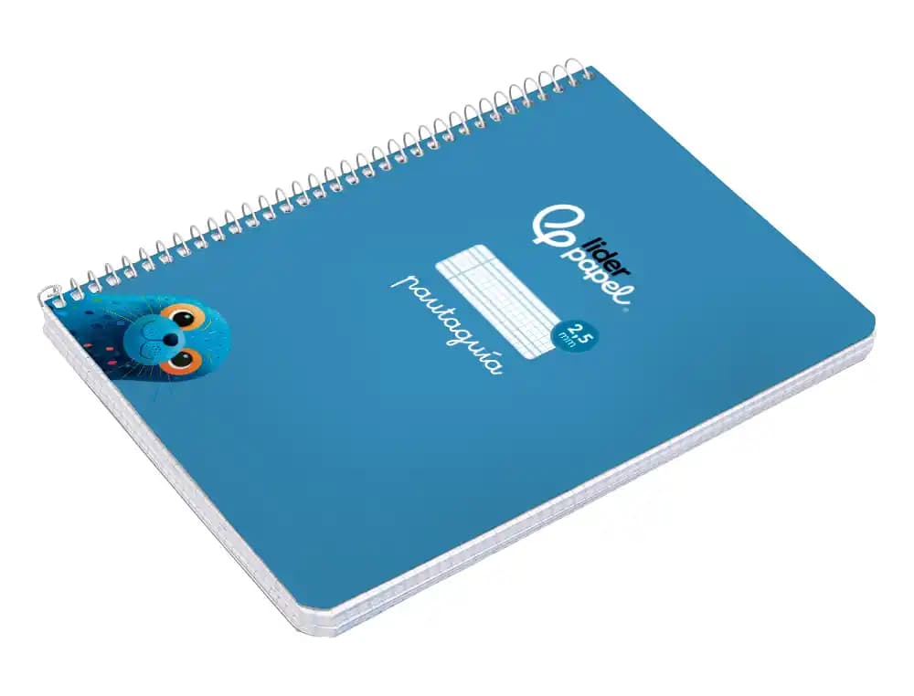 Cuaderno espiral liderpapel a5 pautaguia tapa blanda 40h 75gr cuadro pautado 2,5mm