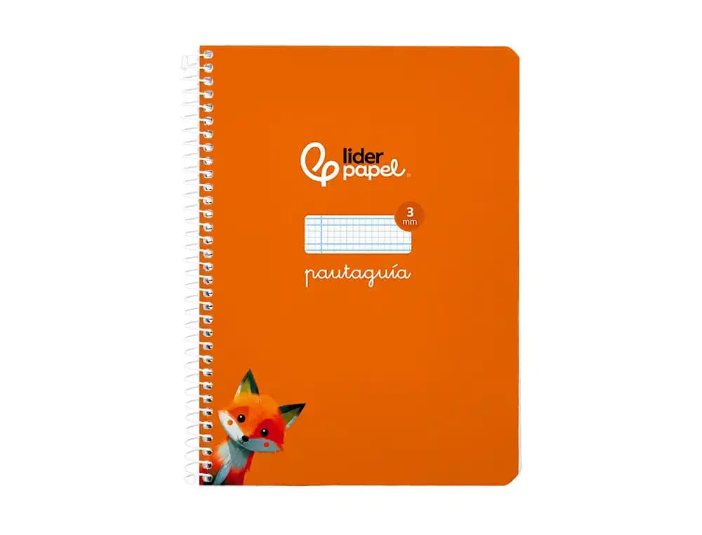 Cuaderno espiral liderpapel a5 pautaguia tapa blanda 40h 75gr cuadro pautado 3mm