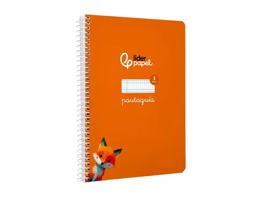 Cuaderno espiral liderpapel a5 pautaguia tapa blanda 40h 75gr cuadro pautado 3mm