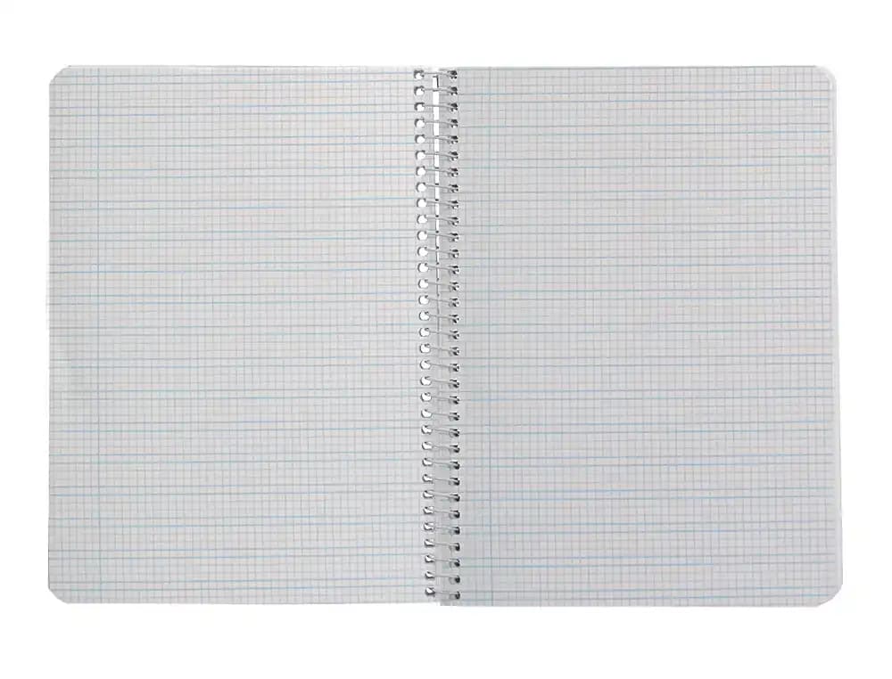 Cuaderno espiral liderpapel a5 pautaguia tapa blanda 40h 75gr cuadro pautado 3mm