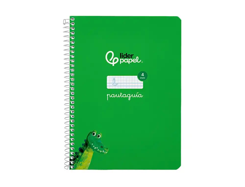 Cuaderno espiral liderpapel a5 pautaguia tapa blanda 40h 75gr cuadro pautado 4mm