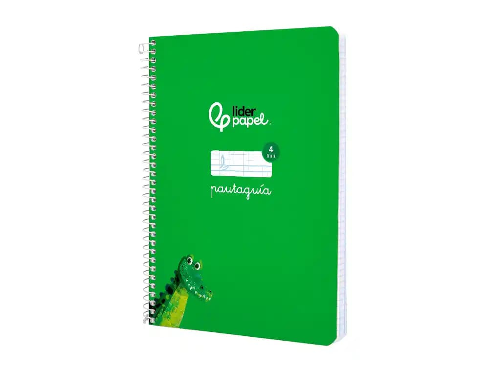 Cuaderno espiral liderpapel a5 pautaguia tapa blanda 40h 75gr cuadro pautado 4mm