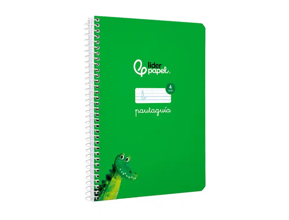 Cuaderno espiral liderpapel a5 pautaguia tapa blanda 40h 75gr cuadro pautado 4mm