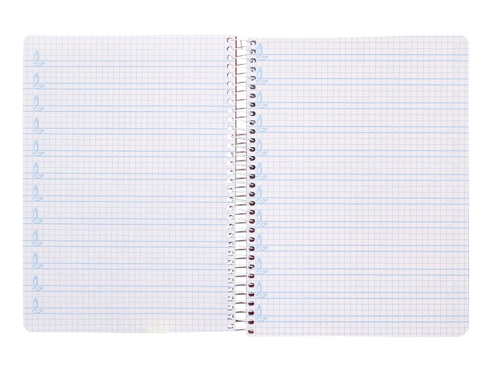 Cuaderno espiral liderpapel din a5 pautaguia tapa blanda 40h 75gr cuadro pautado 5mm color verde