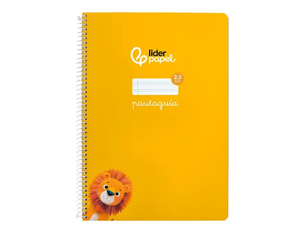 Cuaderno espiral liderpapel a4 pautaguia tapa blanda 80h 75gr cuadro pautado 2,5mm