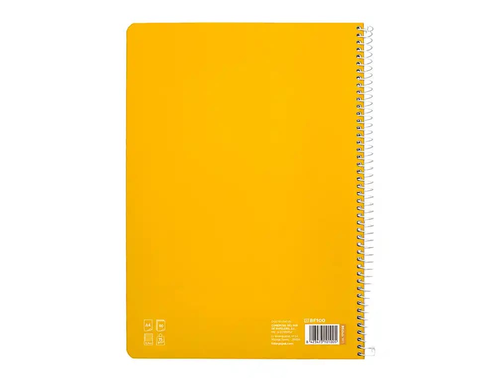 Cuaderno espiral liderpapel a4 pautaguia tapa blanda 80h 75gr cuadro pautado 2,5mm