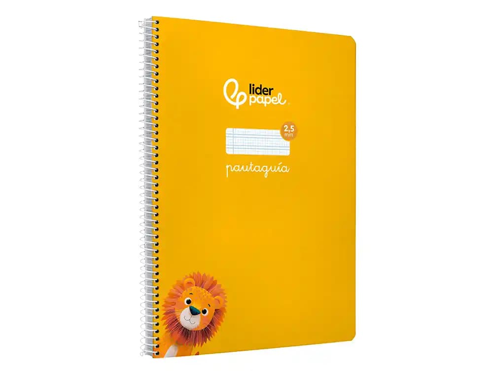 Cuaderno espiral liderpapel a4 pautaguia tapa blanda 80h 75gr cuadro pautado 2,5mm