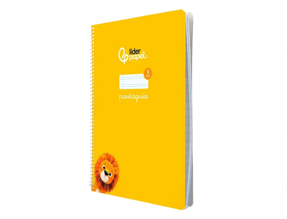 Cuaderno espiral liderpapel a4 pautaguia tapa blanda 80h 75gr cuadro pautado 3mm