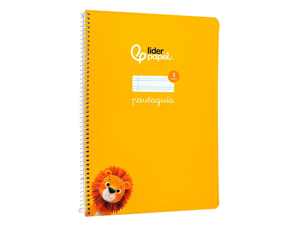 Cuaderno espiral liderpapel a4 pautaguia tapa blanda 80h 75gr cuadro pautado 3mm
