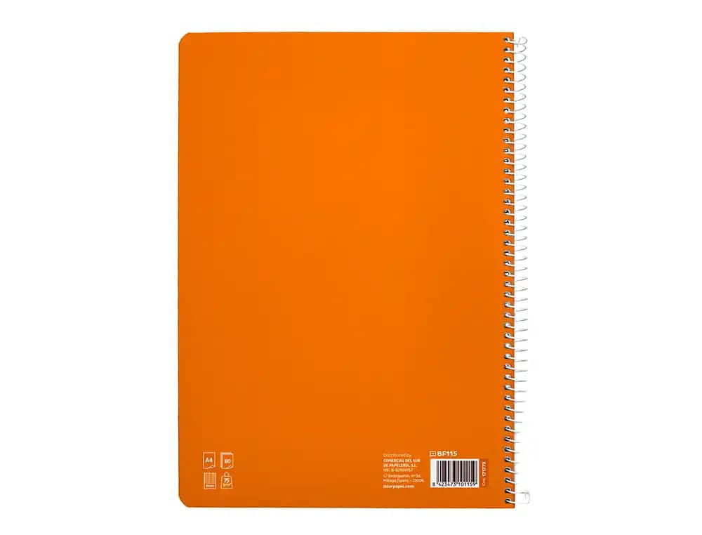 Cuaderno espiral liderpapel a4 pautaguia tapa blanda 80h 75gr cuadro pautado 4mm