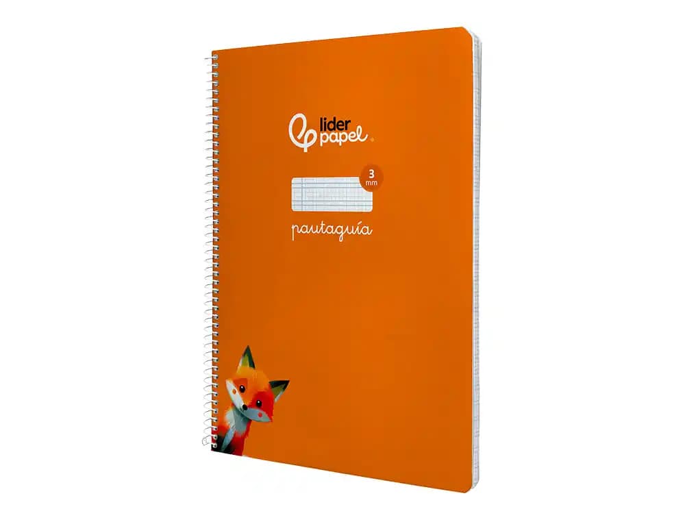 Cuaderno espiral liderpapel a4 pautaguia tapa blanda 80h 75gr cuadro pautado 4mm
