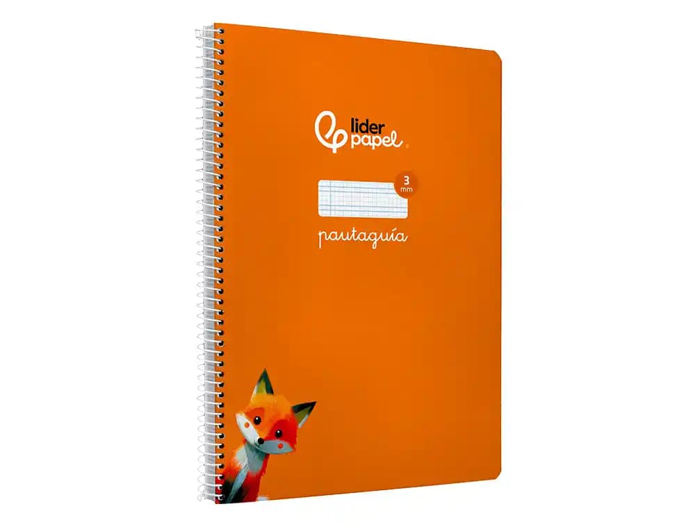 Cuaderno espiral liderpapel a4 pautaguia tapa blanda 80h 75gr cuadro pautado 4mm