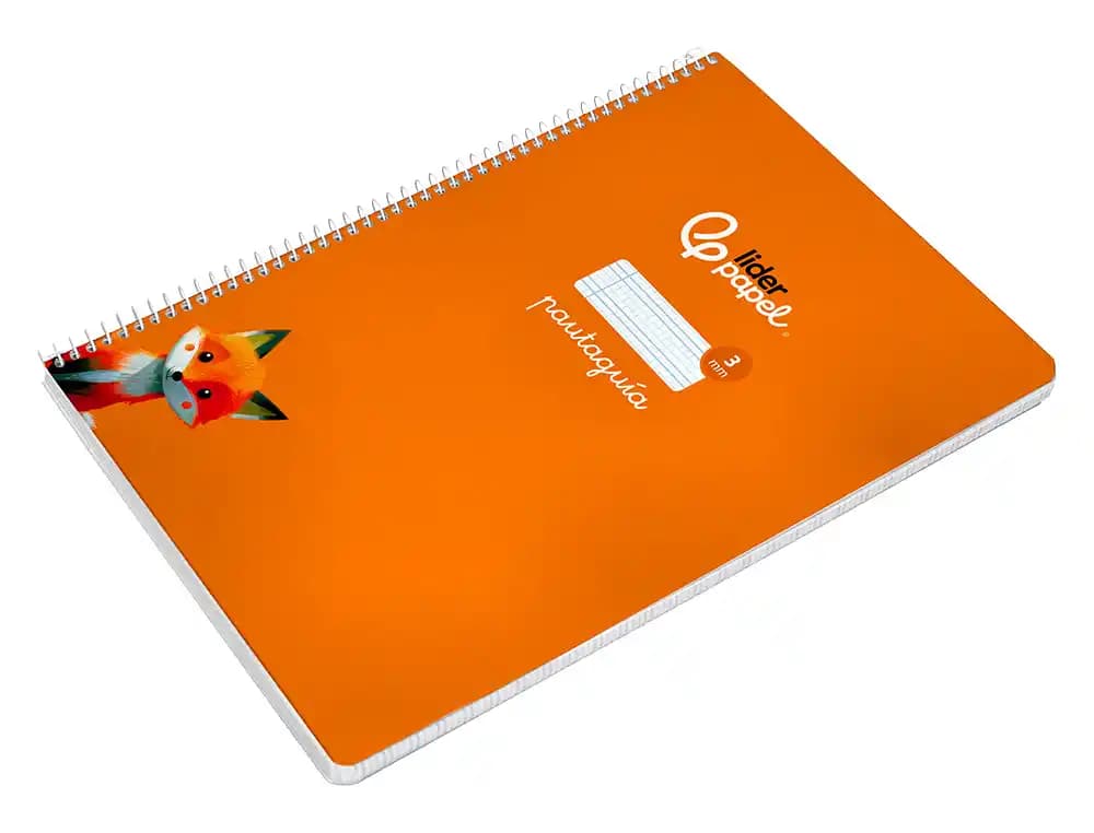 Cuaderno espiral liderpapel a4 pautaguia tapa blanda 80h 75gr cuadro pautado 4mm