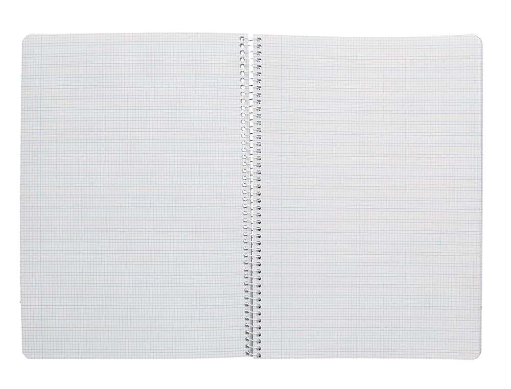 Cuaderno espiral liderpapel din a4 pautaguia tapa dura 80h 90 gr cuadro pautado 2,5mm color lila