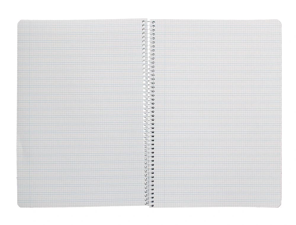 Cuaderno espiral liderpapel a4 a4 pautaguia tapa dura 80h 90 gr cuadro pautado 3mm color rojo